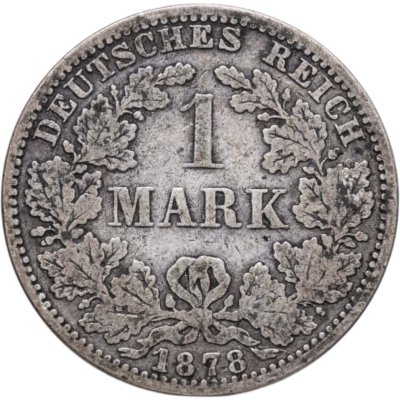 купить Германия 1 марка (mark) 1878 A знак монетного двора: "A" - Берлин