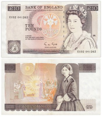 купить Великобритания 10 фунтов 1981