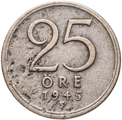 купить Швеция 25 эре (ore) 1945