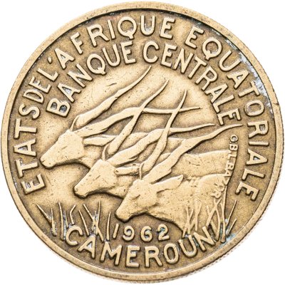 купить Экваториальная Африка, Камерун 25 франков (francs) 1962