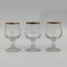 Купить Набор из 3-х рюмок с золоченой каймой, стекло, золочение, СССР, 1980-2000 гг.