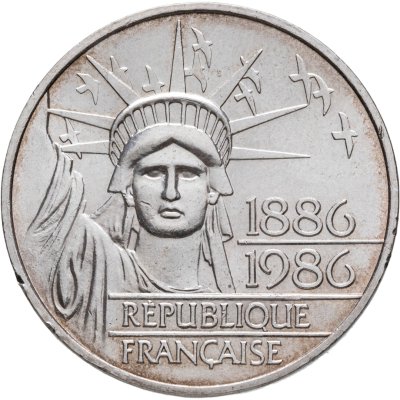 купить Франция 100 франков (francs) 1986 100 лет Статуи Свободы