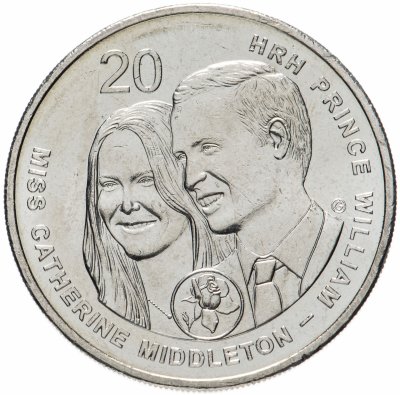 Купить Австралия 20 центов (cents) 2011 Свадьба Принца Уильяма и Кэтрин Миддлтон