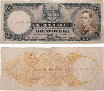 купить Фиджи 5 шиллингов 1951 Года