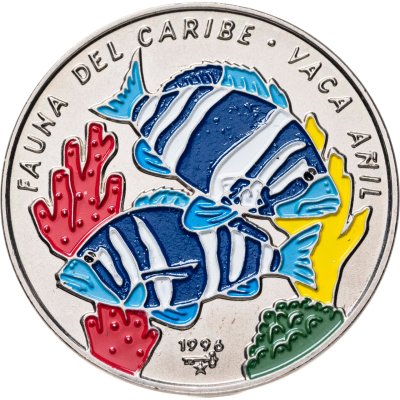 купить Куба 1 песо (peso) 1996 "Карибская фауна - Вака Индиго"