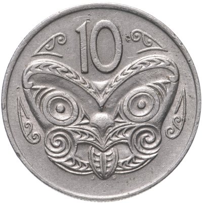 купить Новая Зеландия 10 центов 1974