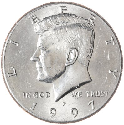 купить США 50 центов (1/2 доллара, half dollar) 1997 P Kennedy Half Dollar (Кеннеди) знак монетного двора "P" - Филадельфия