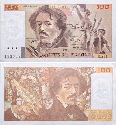 купить Франция 100 франков 1984 (Eugène Delacroix, Эжен Делакруа)