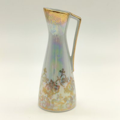 купить Кувшинчик с цветочным орнаментом на перламутровом фоне, фарфор, люстр, золочение, Martinroda Friedrich Eger & Co. (PM), Германия, 1960-1980 гг.