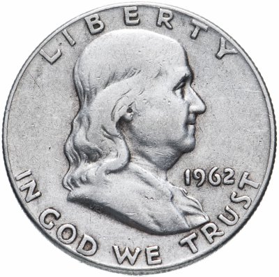 купить США 50 центов (1/2 доллара, half dollar) 1962 D Franklin Half Dollar