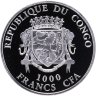 Купить Республика Конго 1000 франков КФА (francs CFA) 2016 "Русская зима" в футляре с сертификатом