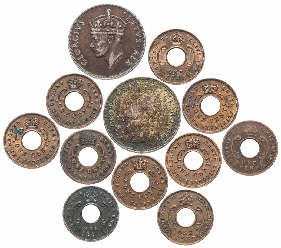 купить Британская Восточная Африка набор из 12 монет 1922-1961