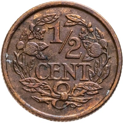купить Нидерланды 1/2 цента (cent) 1936