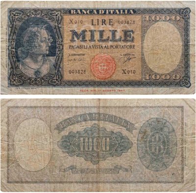 купить Италия 1000 лир 1947