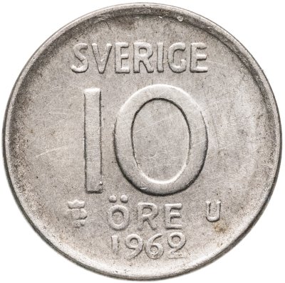 купить Швеция 10 эре (ore) 1962