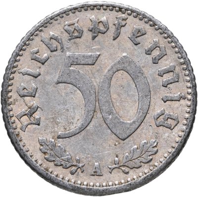 купить Германия, Третий рейх 50 рейхспфеннигов 1935, знак монетного двора "A" — Берлин