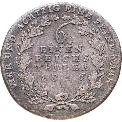 купить Пруссия 1/6 талера 1816