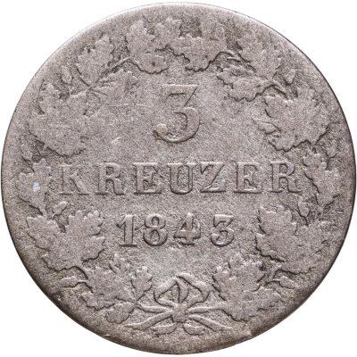 купить Бавария 3 крейцера 1843