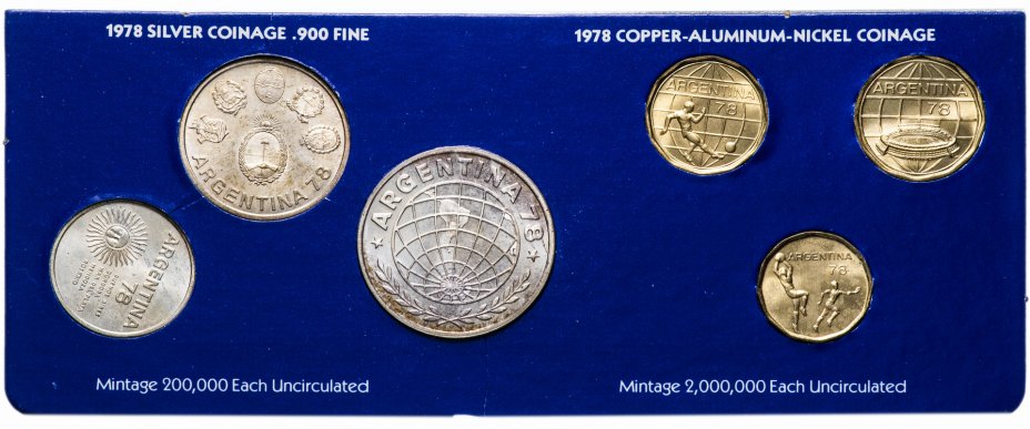купить Аргентина набор из 6 монет 1978 в буклете