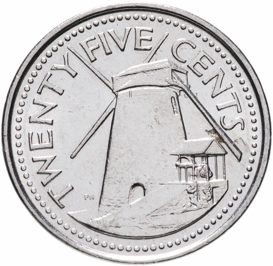 купить Барбадос 25 центов (cents) 2007-2011