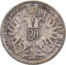 Купить Австро-Венгрия 20 крейцеров (kreuzer) 1870 для Австрии