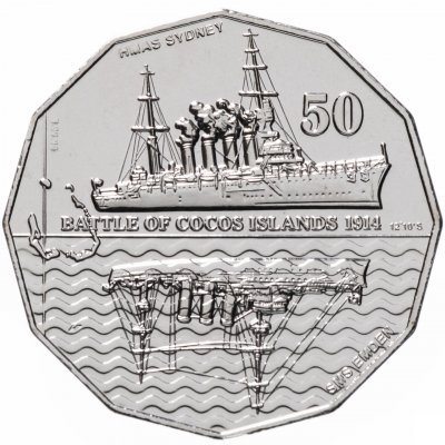 купить 50 центов (cents) 2014 Австралия в состоянии войны - Битва у Кокосовых островов Австралия