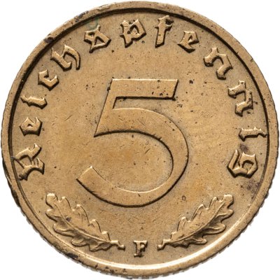 купить Германия, Третий рейх 5 рейхспфеннигов (reichspfennig) 1939