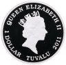Купить Тувалу 1 доллар 2011 "Опасные животные - Австралийская восточная коричневая змея русская версия ", в футляре с сертификатом