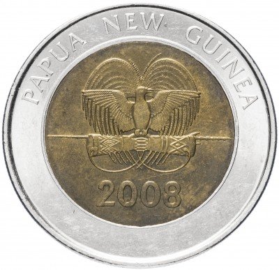 купить Папуа - Новая Гвинея 2 кина 2008 "35-летие Банка Папуа - Новой Гвинеи"