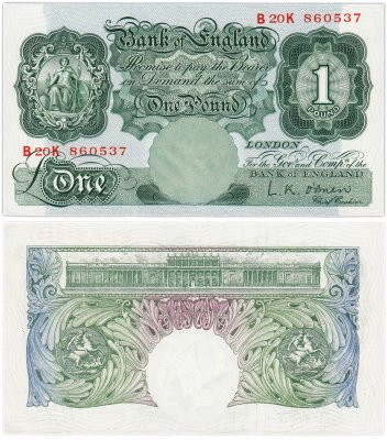 купить Великобритания 1 фунт 1949-1955