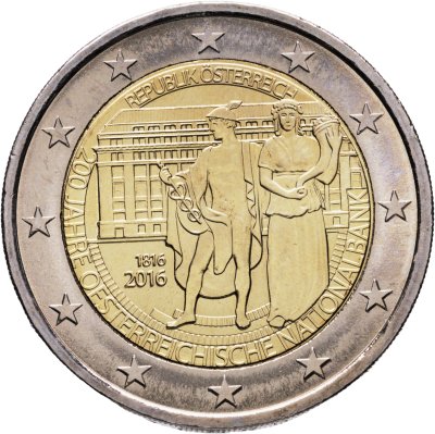купить Австрия 2 евро (euro) 2016 "200 лет Национальному Банку"