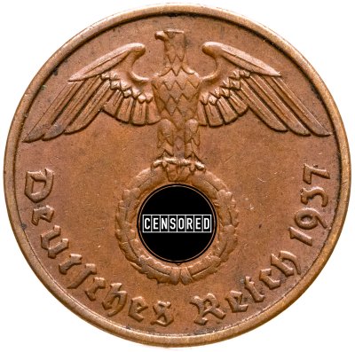 купить Германия (Третий рейх) 2 рейхспфеннига (reichspfennig) "A" 1937