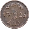 Купить Германия 1 пфенниг (рейхспфенниг) 1925 "J"