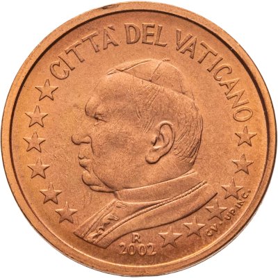купить Ватикан 2 цента (cents) 2002 "Портрет Папы Иоана Павла II"