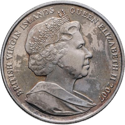 купить Британские Виргинские острова 1 доллар 2007 160 лет первой почтовой марке Соединенных Штатов /Вашингтон/