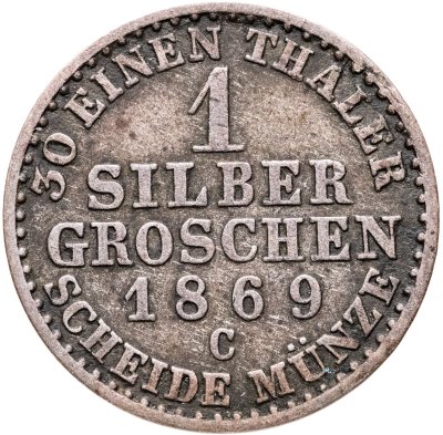 купить Германия, Пруссия 1 серебряный грош 1869