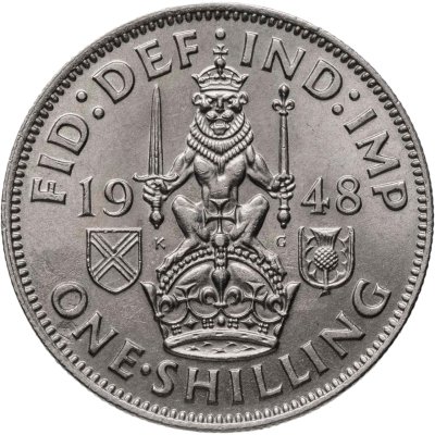 купить Великобритания 1 шиллинг (shilling) 1948 Шотландский шиллинг - лев, сидящий на короне