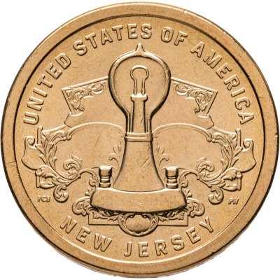 купить США 1 доллар (dollar) 2019 P "Американские инновации - Лампа накаливания Эдисона (Нью Джерси)"
