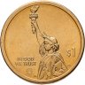Купить США 1 доллар (dollar) 2019 P "Американские инновации - Лампа накаливания Эдисона (Нью Джерси)"