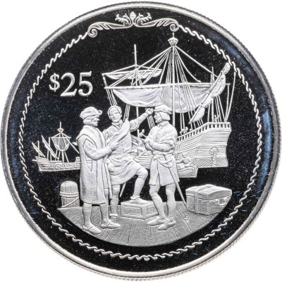 купить Британские Виргинские острова 25 долларов (dollar) 1992 "500 лет Открытию Нового Света. "