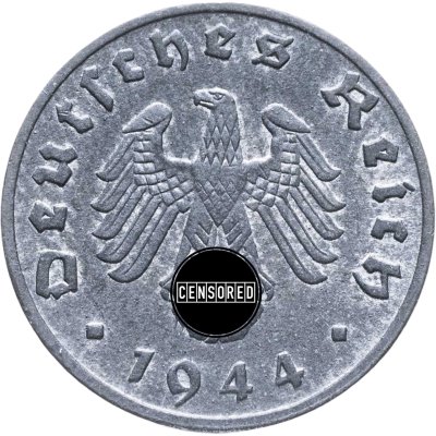 купить Германия Третий Рейх 1 рейхспфенниг 1944 Е