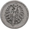 Купить Германия 5 пфеннигов (pfennig) 1889 F  знак монетного двора: "F" - Штутгарт