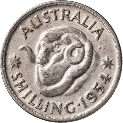 купить Австралия 1 шиллинг (shilling) 1954