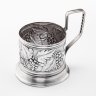Купить Подстаканник с рельефным изображением гроздей винограда, алюминий, Новосибирский машиностроительный завод, СССР, 1960-1970 гг.