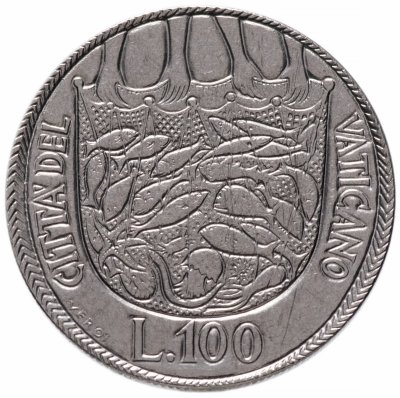 купить Ватикан 100 лир 1975 "Лето Господне"