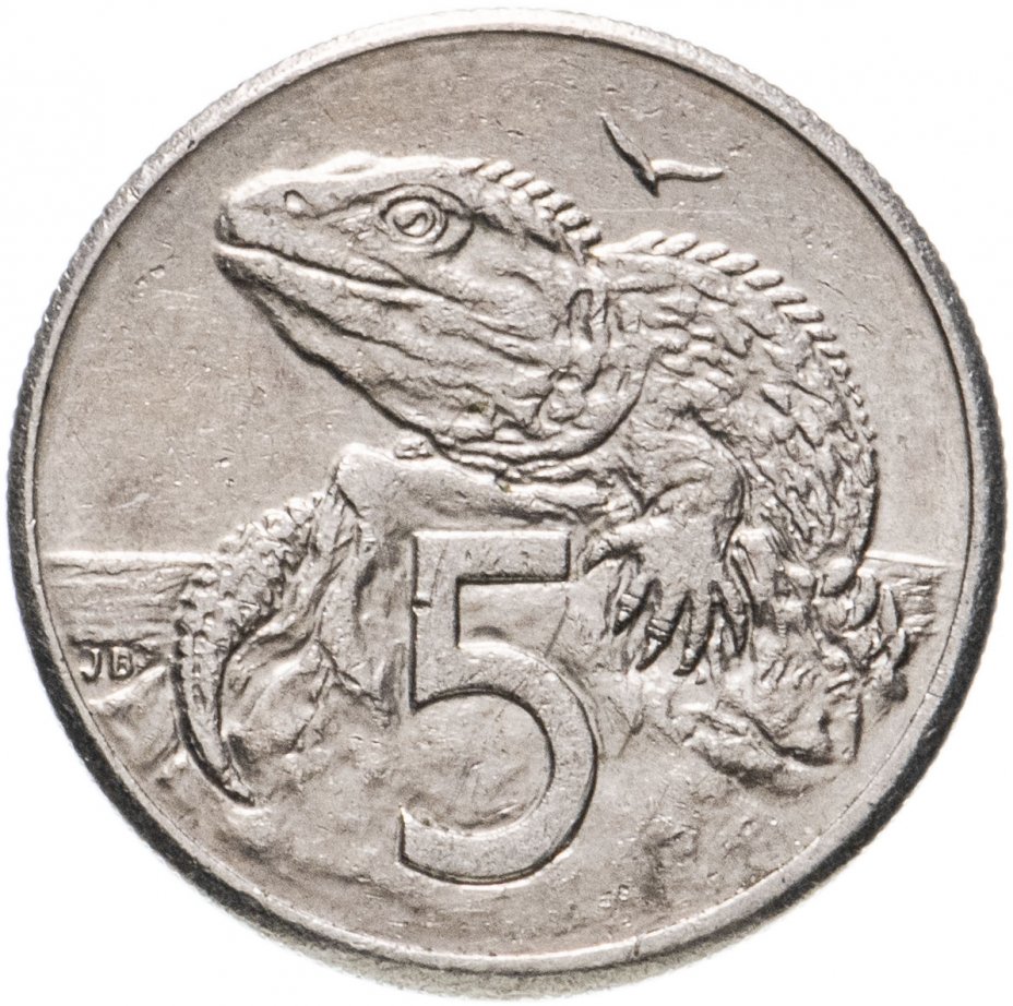 купить Новая Зеландия 5 центов (cents) 1986-1996 Королева средних лет