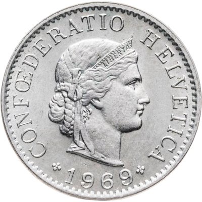 купить Швейцария 5 раппенов 1969