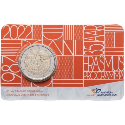 купить Нидерланды 2 евро 2022 "35 лет программе Эразмус" в блистере