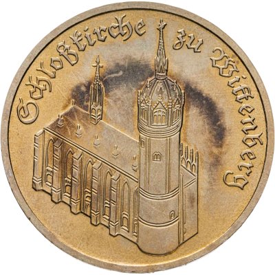 купить Германия (ГДР) 5 марок 1983 "Замковая церковь в Виттенберге"