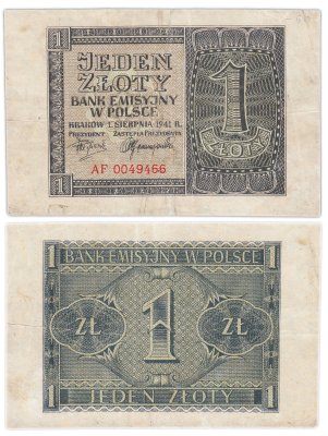 купить Польша 1 злотый 1941 год